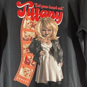 BRIDE OF CHUCKY “EAT YOUR HEART OUT TIFFANY”Graphic Tee Short Sleeve Size M NEW